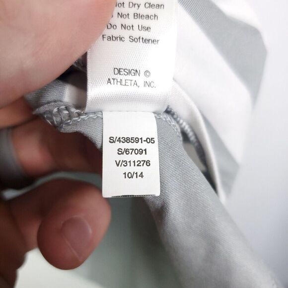 Athleta Top Womens L Ocean Stripe Chi Muscle Tank Workout Yoga Running Lifting - Picture 6 of 8